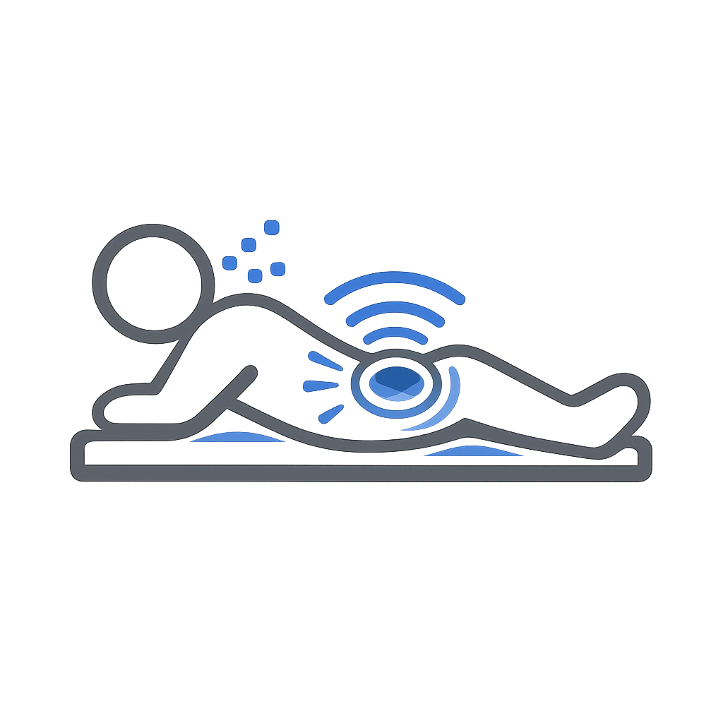 Pressure injury icon on bed